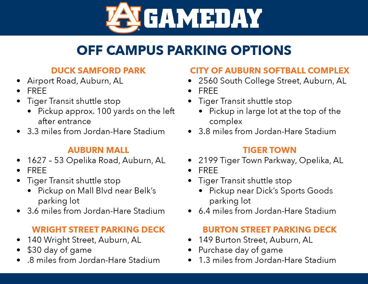 Auburn Gameday Instagram, Facebook Linktree
